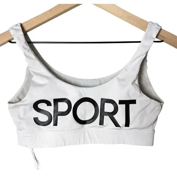 Victoria Secret Sport Black and White Graphic Sports Bra Bralette Size M - Picture 2 of 11